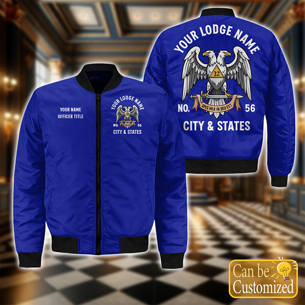 Custom 32nd Degree Scottish Rite Bomber Jacket