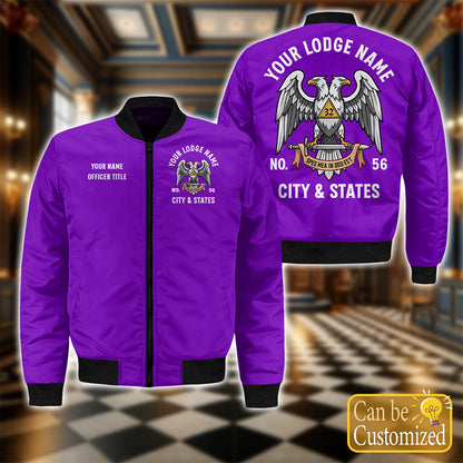 Custom 32nd Degree Scottish Rite Bomber Jacket