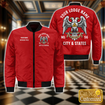 Custom 32nd Degree Scottish Rite Bomber Jacket
