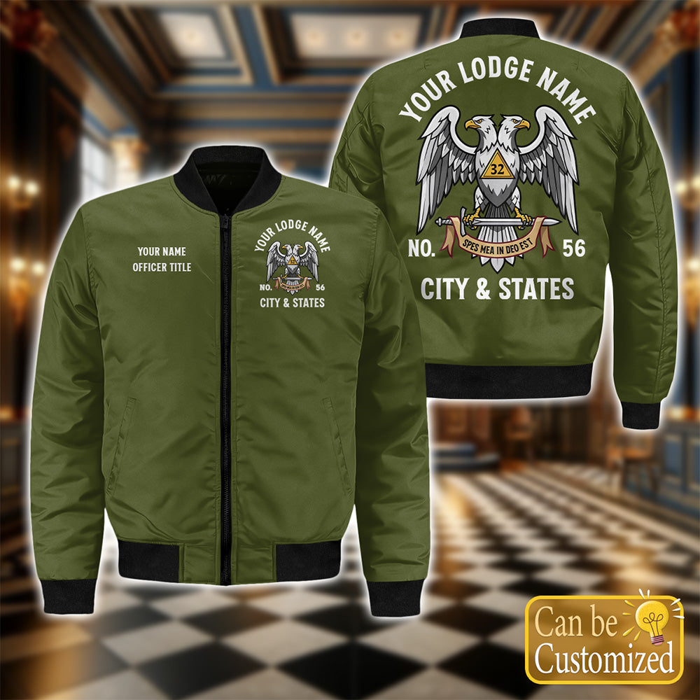Custom 32nd Degree Scottish Rite Bomber Jacket