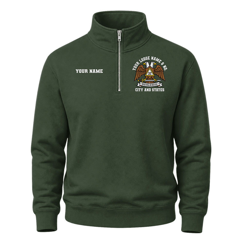 Custom 32nd Degree Embroidered Quarter-Zip Sweatshirt