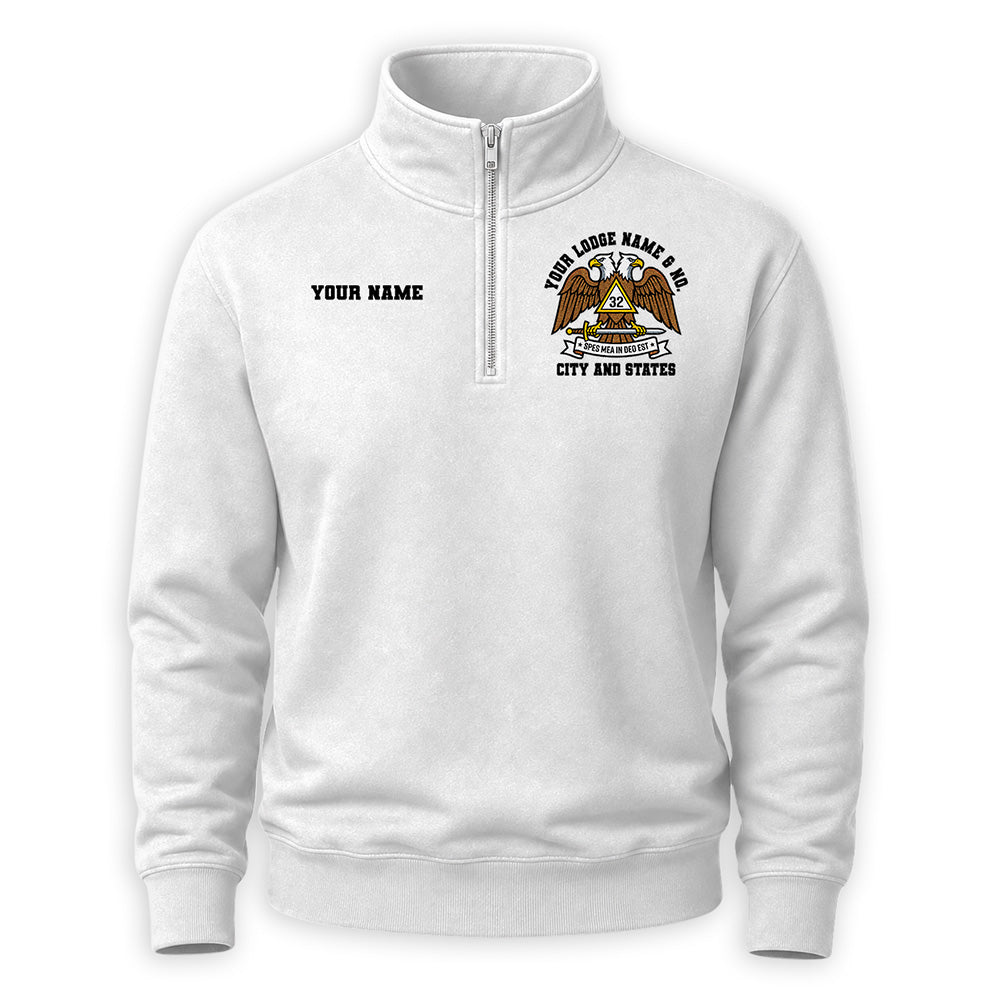 Custom 32nd Degree Embroidered Quarter-Zip Sweatshirt