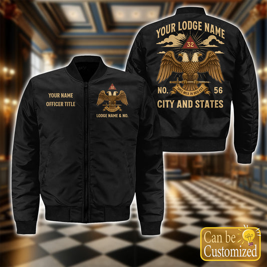 Custom 32nd Degree Scottish Rite Bomber Jacket
