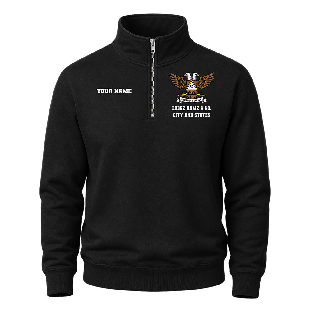 Custom 32nd Degree Embroidered Quarter-Zip Sweatshirt