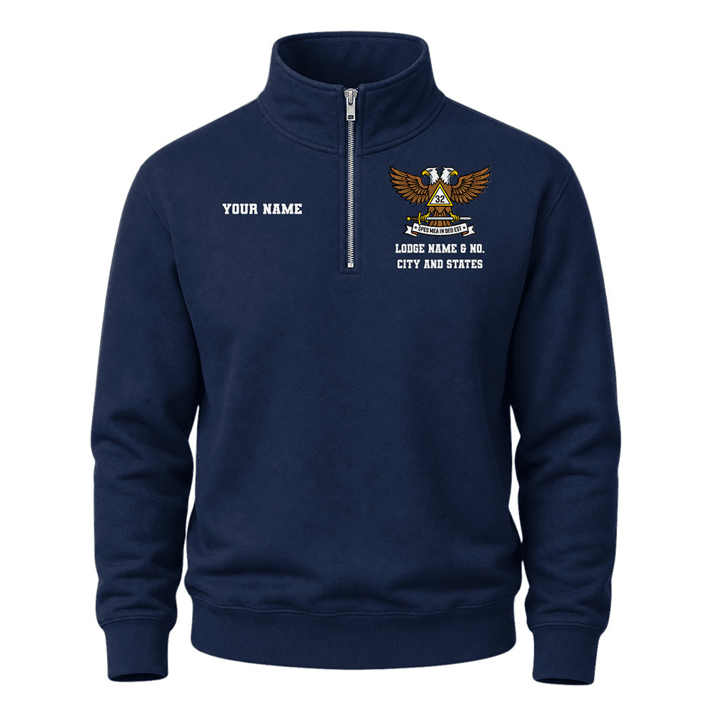 Custom 32nd Degree Embroidered Quarter-Zip Sweatshirt