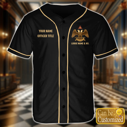 Custom 32nd Degree Scottish Rite Baseball Jersey