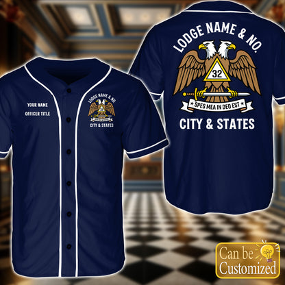Custom 32nd Scottish Rite Baseball Jersey