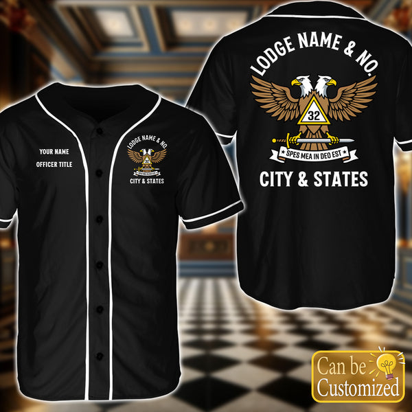 Custom 32nd Scottish Rite Baseball Jersey