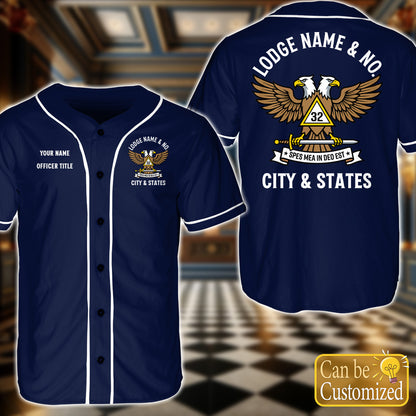Custom 32nd Scottish Rite Baseball Jersey