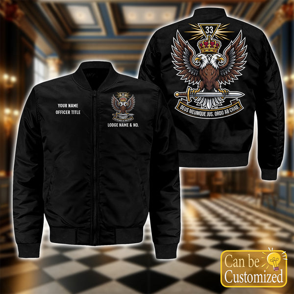Custom 33rd Degree Scottish Rite Bomber Jacket