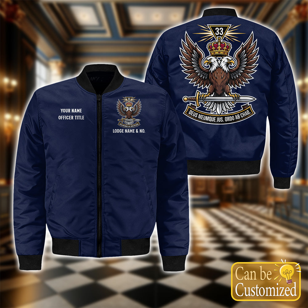 Custom 33rd Degree Scottish Rite Bomber Jacket