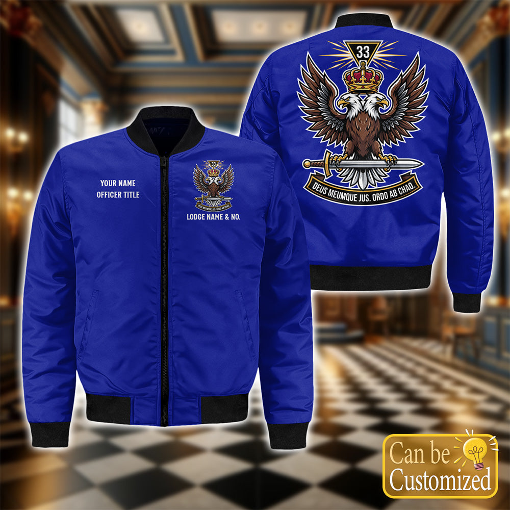 Custom 33rd Degree Scottish Rite Bomber Jacket