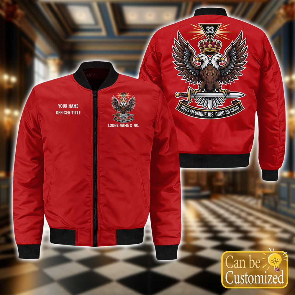 Custom 33rd Degree Scottish Rite Bomber Jacket