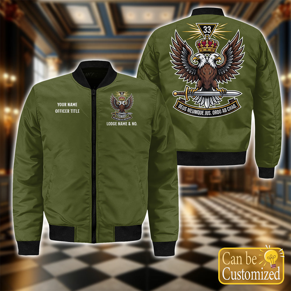 Custom 33rd Degree Scottish Rite Bomber Jacket