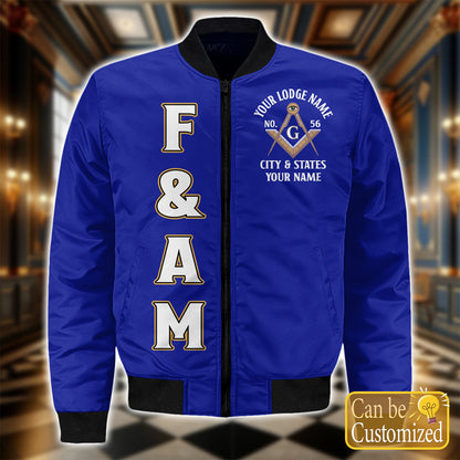 Custom Ancient Free & Accepted Masons Bomber Jacket
