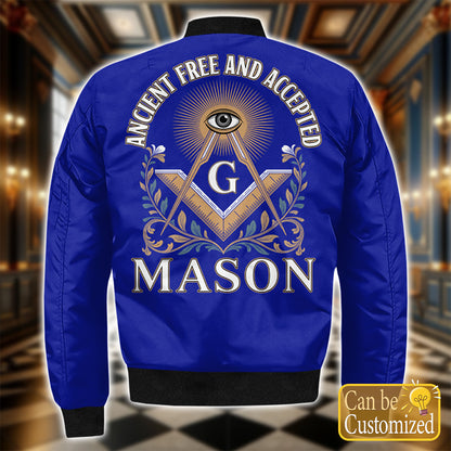Custom Ancient Free & Accepted Masons Bomber Jacket