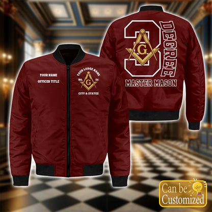 Custom Bomber Jacket - 3 Degree Master Mason