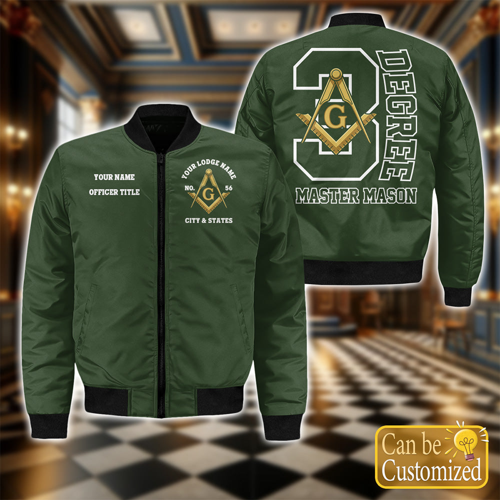 Custom Bomber Jacket - 3 Degree Master Mason
