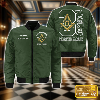 Custom Bomber Jacket - 3 Degree Master Mason