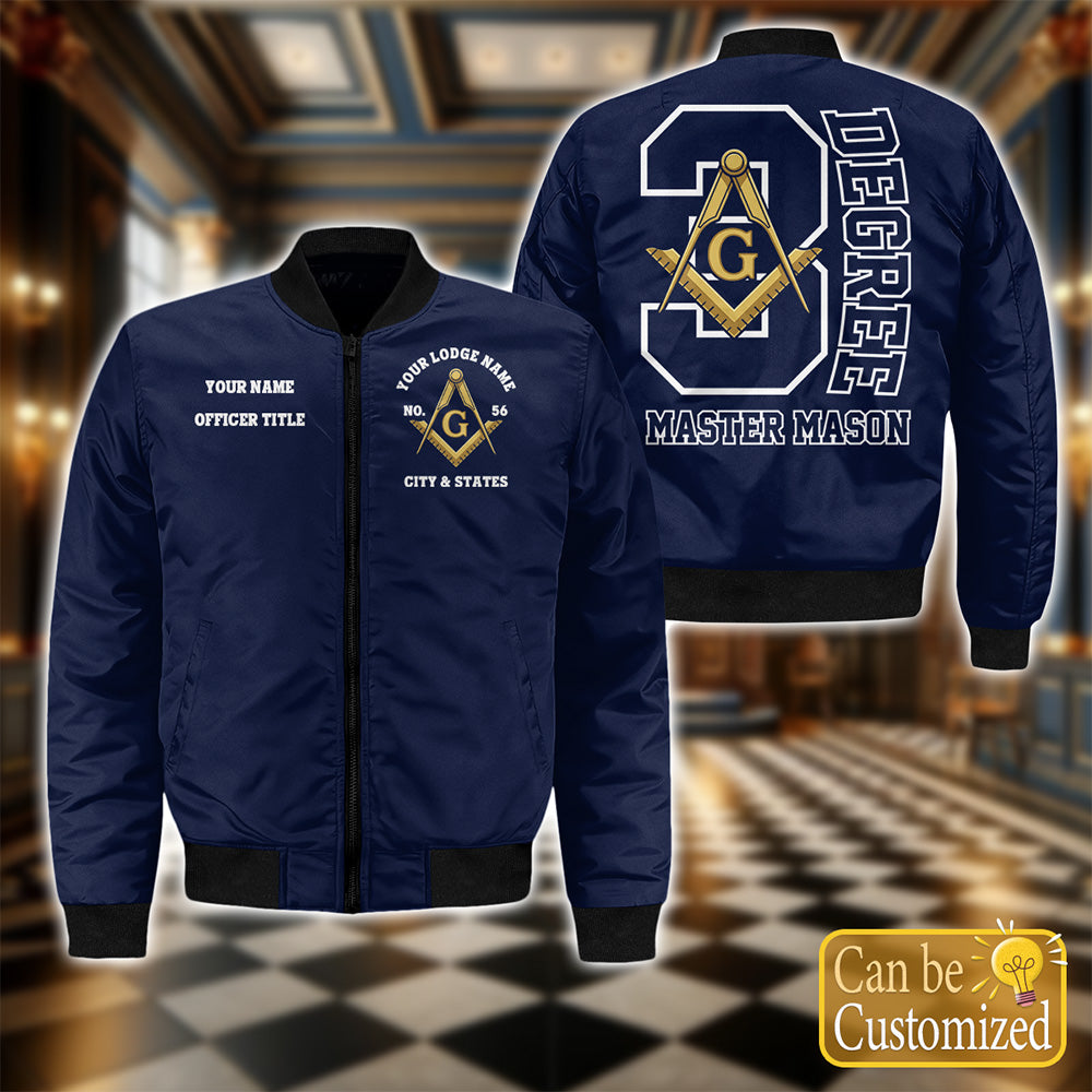Custom Bomber Jacket - 3 Degree Master Mason