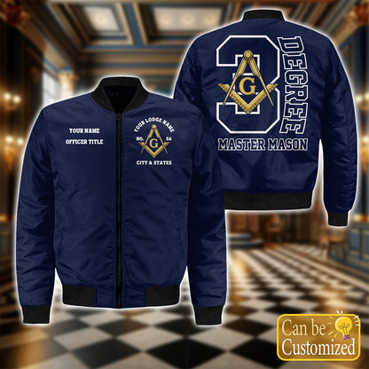 Custom Bomber Jacket - 3 Degree Master Mason