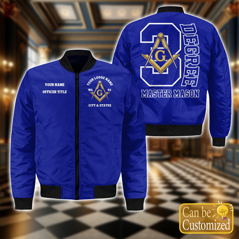 Custom Bomber Jacket - 3 Degree Master Mason