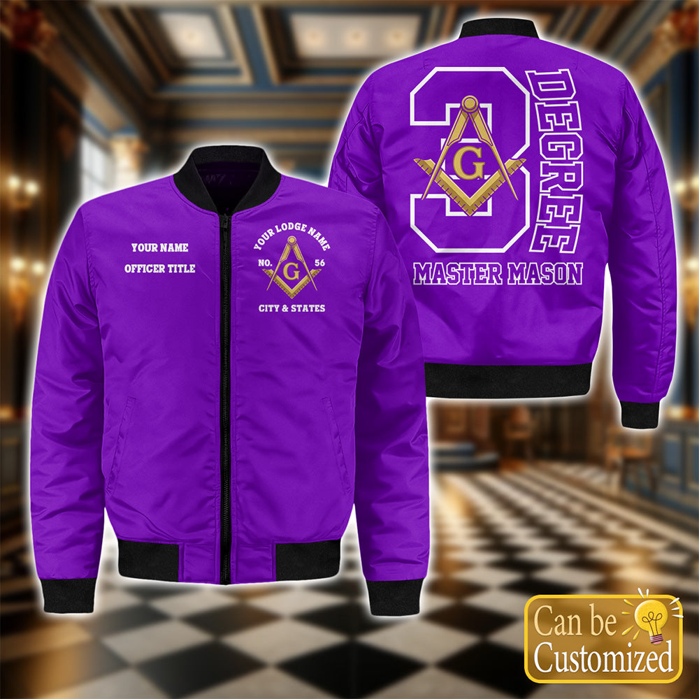 Custom Bomber Jacket - 3 Degree Master Mason