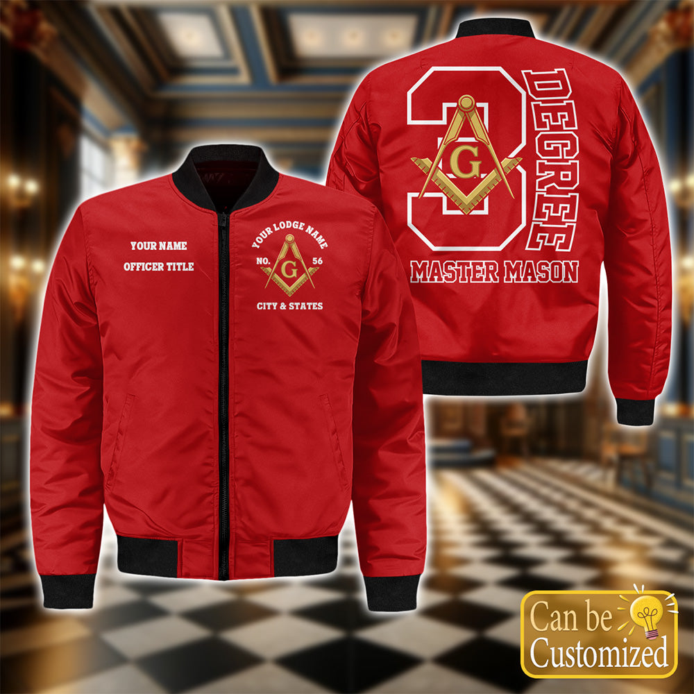 Custom Bomber Jacket - 3 Degree Master Mason
