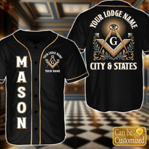Custom Lodge Name Baseball Jersey