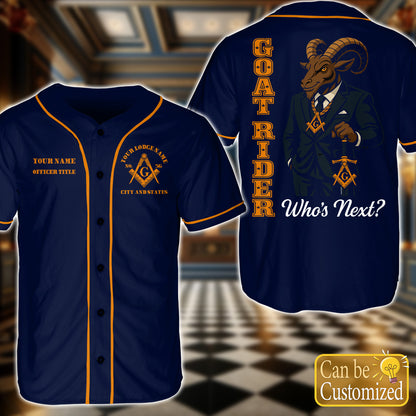 Custom Baseball Jersey - Goat Rider