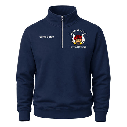 Custom Grotto Embroidered Quarter-Zip Sweatshirt