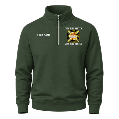 Custom Knights Templar Masonic Embroidered Quarter-Zip Sweatshirt