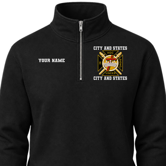 Custom Knights Templar Masonic Embroidered Quarter-Zip Sweatshirt