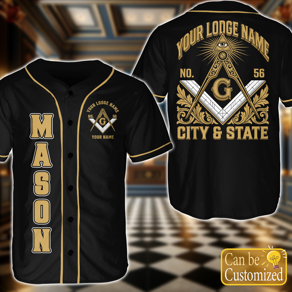 Custom Lodge Name Baseball Jersey