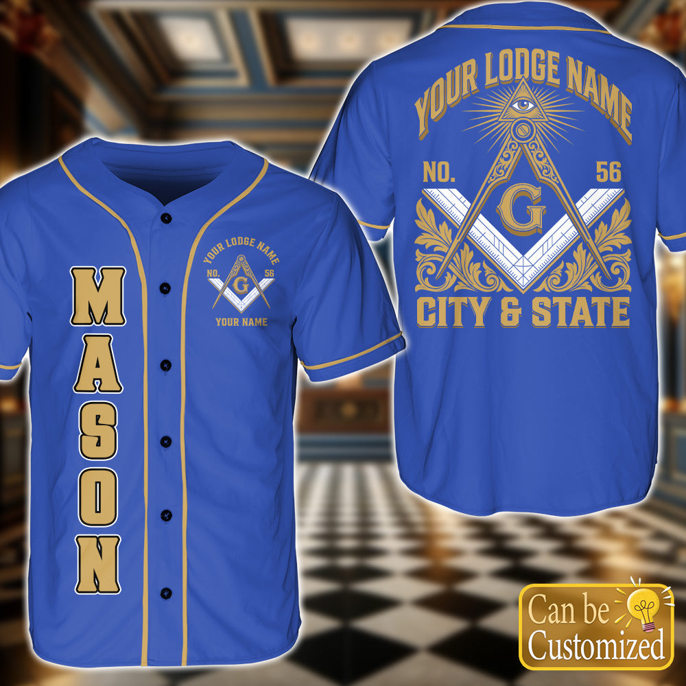 Custom Lodge Name Baseball Jersey
