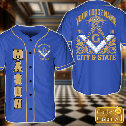 Custom Lodge Name Baseball Jersey