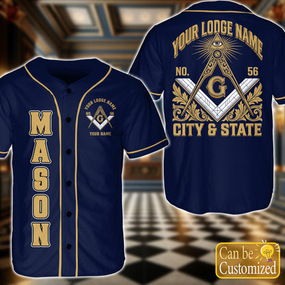 Custom Lodge Name Baseball Jersey