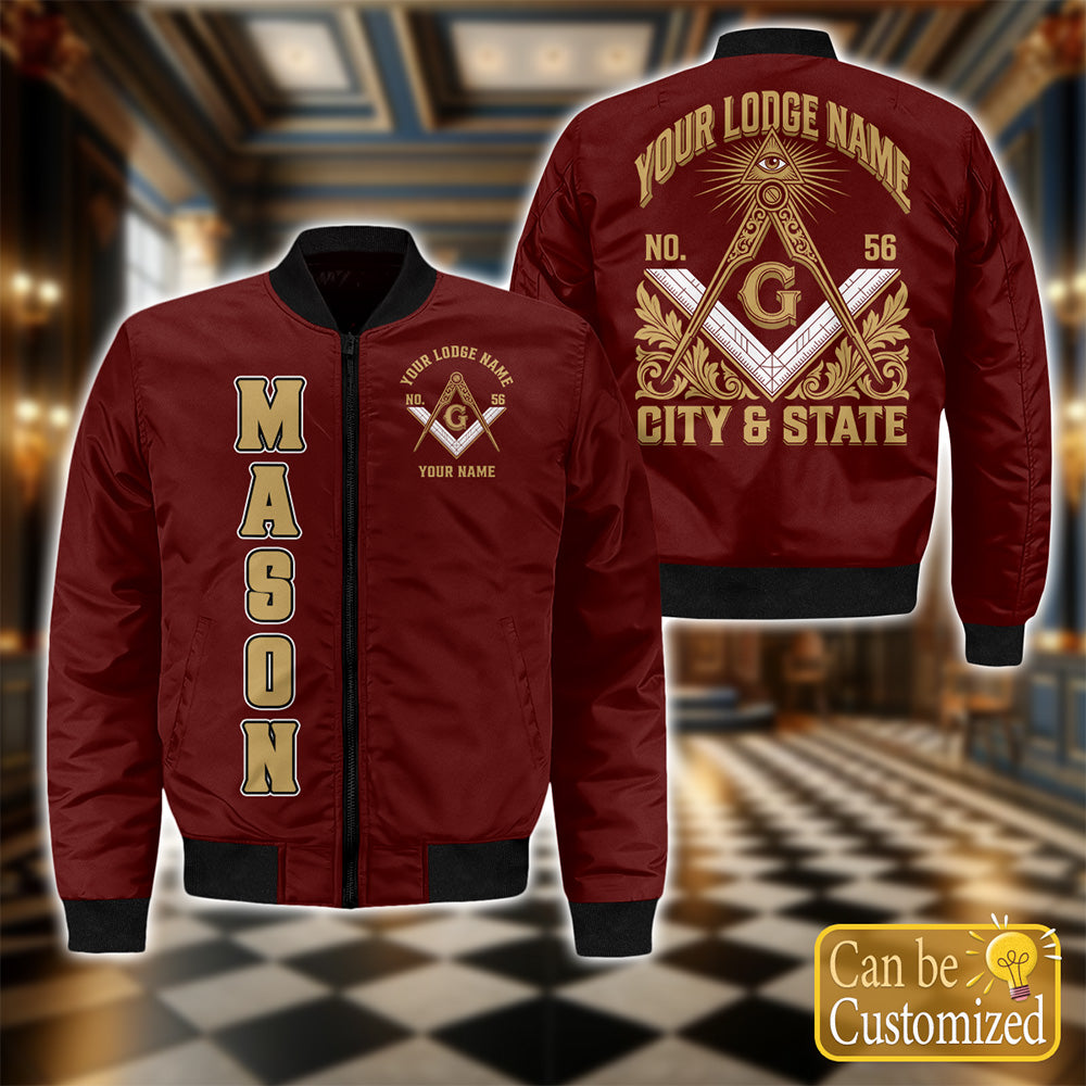 Custom Lodge Name Bomber Jacket