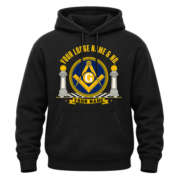 Custom Lodge Name Masonic Hoodie - Embroidered