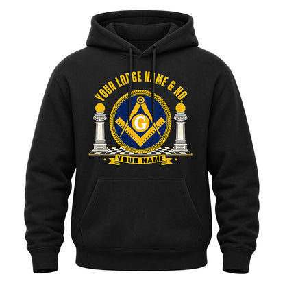 Custom Lodge Name Masonic Hoodie - Embroidered