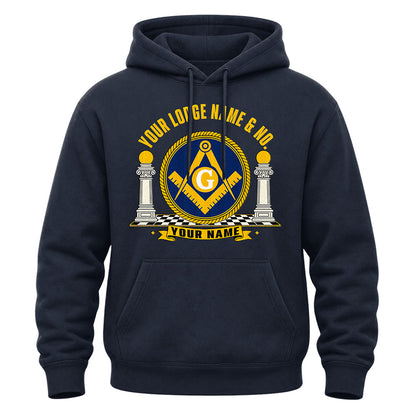 Custom Lodge Name Masonic Hoodie - Embroidered