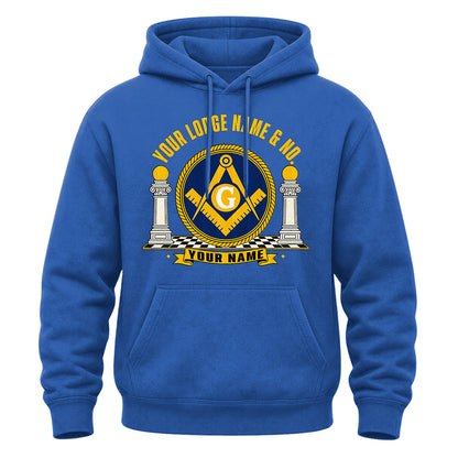 Custom Lodge Name Masonic Hoodie - Embroidered