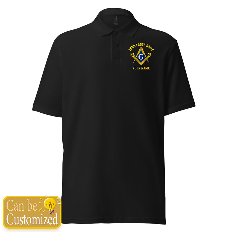 Custom Lodge Name Masonic Embroidered Polo Shirt
