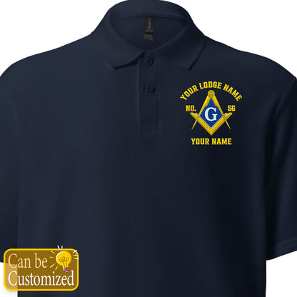 Custom Lodge Name Masonic Embroidered Polo Shirt