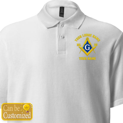 Custom Lodge Name Masonic Embroidered Polo Shirt
