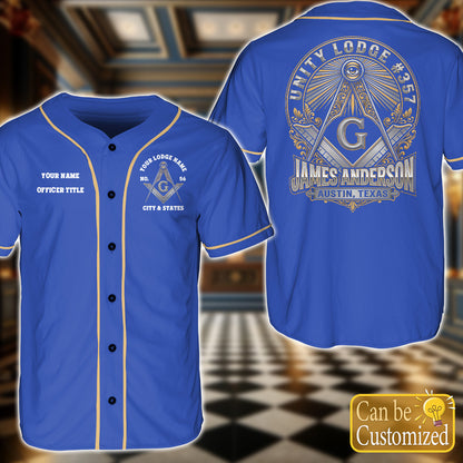Custom Masonic Baseball Jersey