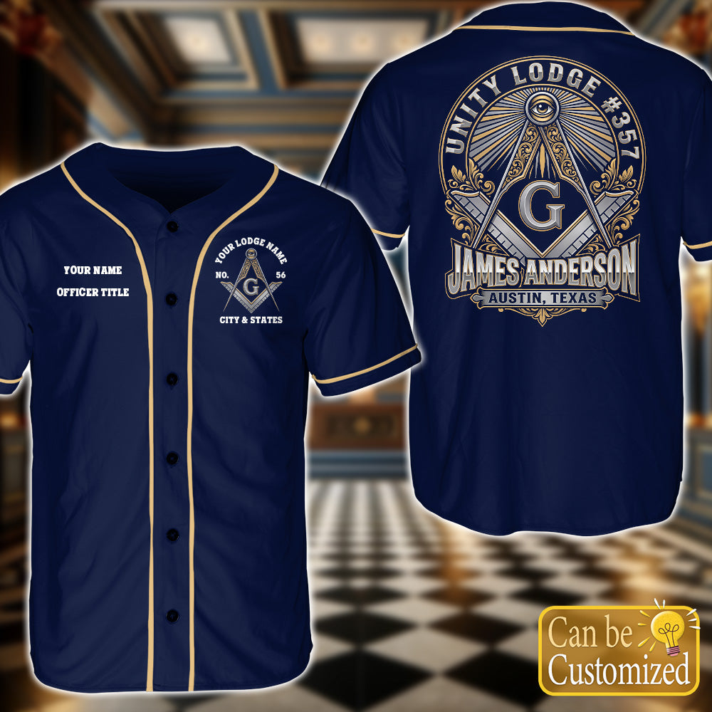 Custom Masonic Baseball Jersey