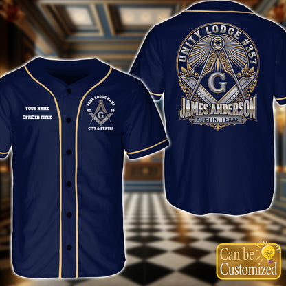 Custom Masonic Baseball Jersey