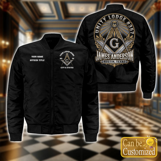 Custom Masonic Bomber Jacket