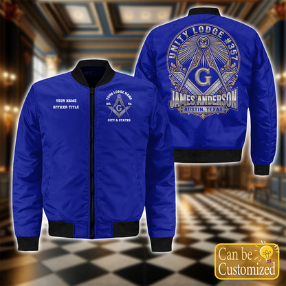 Custom Masonic Bomber Jacket